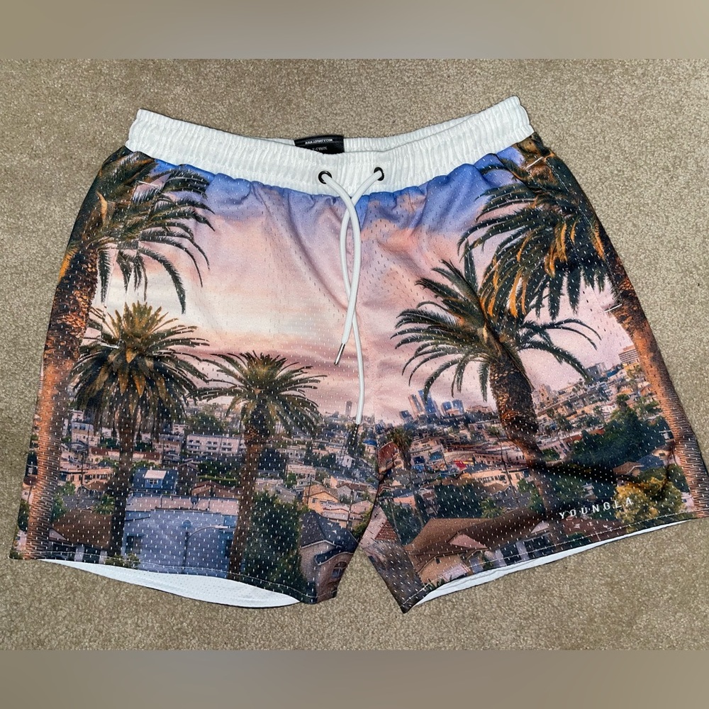 YoungLA shorts. Size XL, relaxed fit, City of angels color